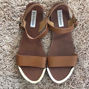 Steve Madden brown and gold sandals